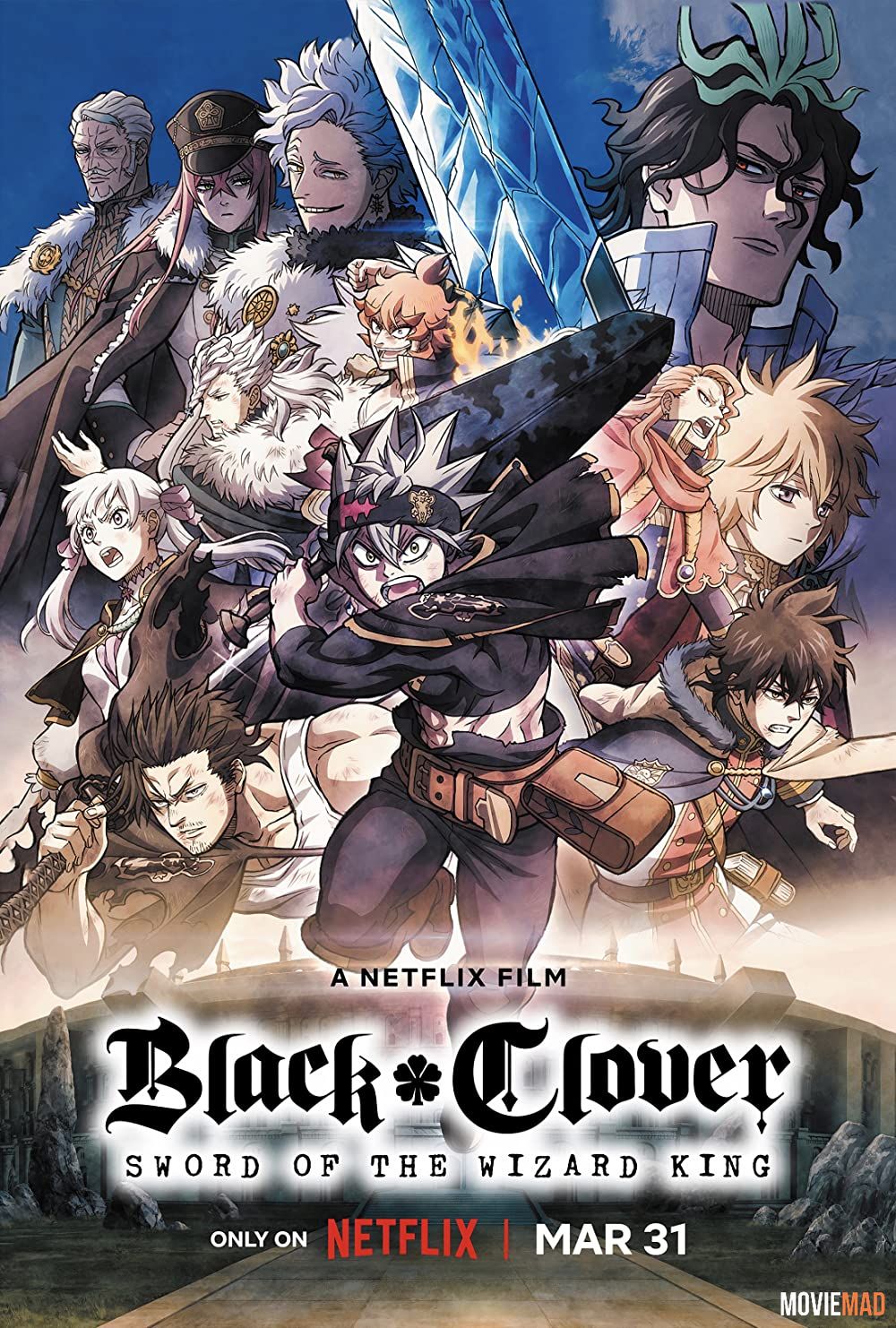 Black Clover Sword of the Wizard King (2023) Hindi Dubbed ORG WEB DL Netflix Full Movie 720p 480p