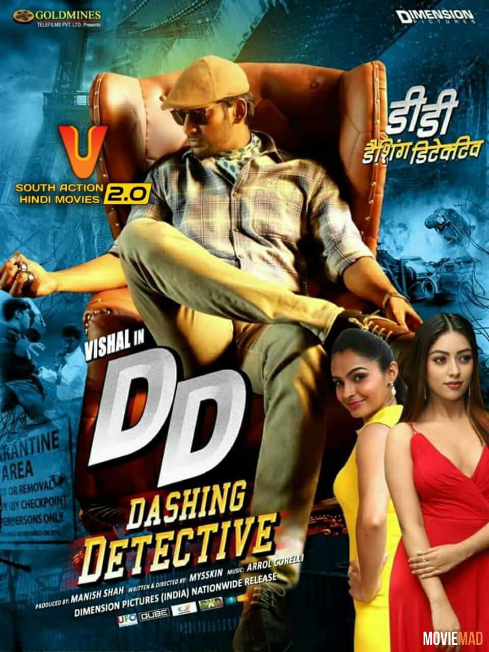 Dashing Detective (Thupparivaalan) 2021 Hindi Dubbed BluRay Full Movie 720p 480p