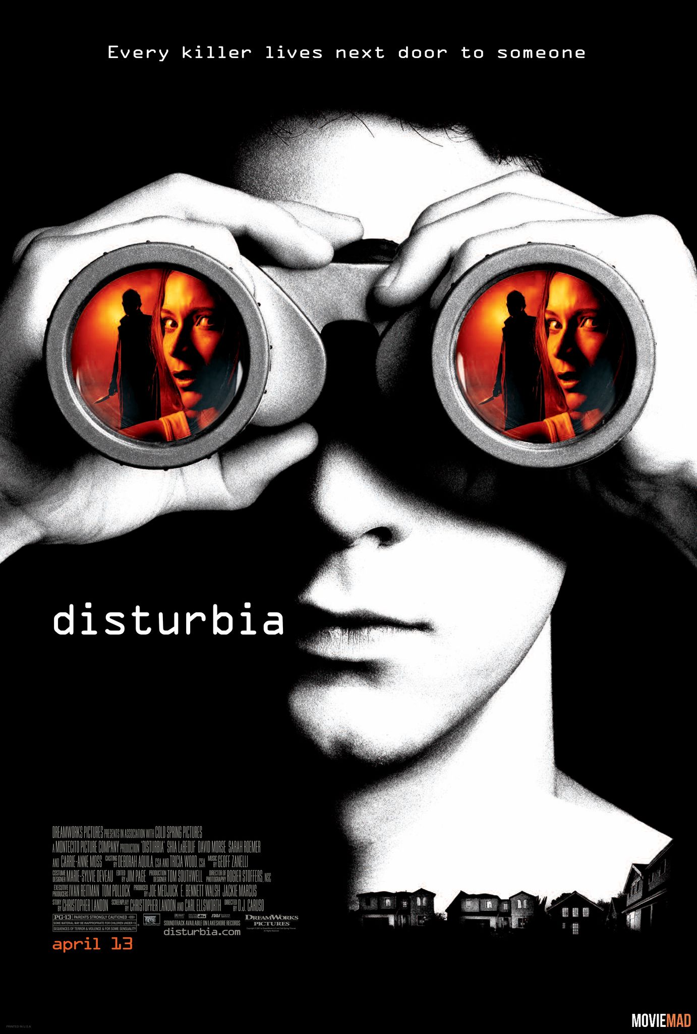 Disturbia 2007 Hindi Dubbed BluRay Full Movie 720p 480p