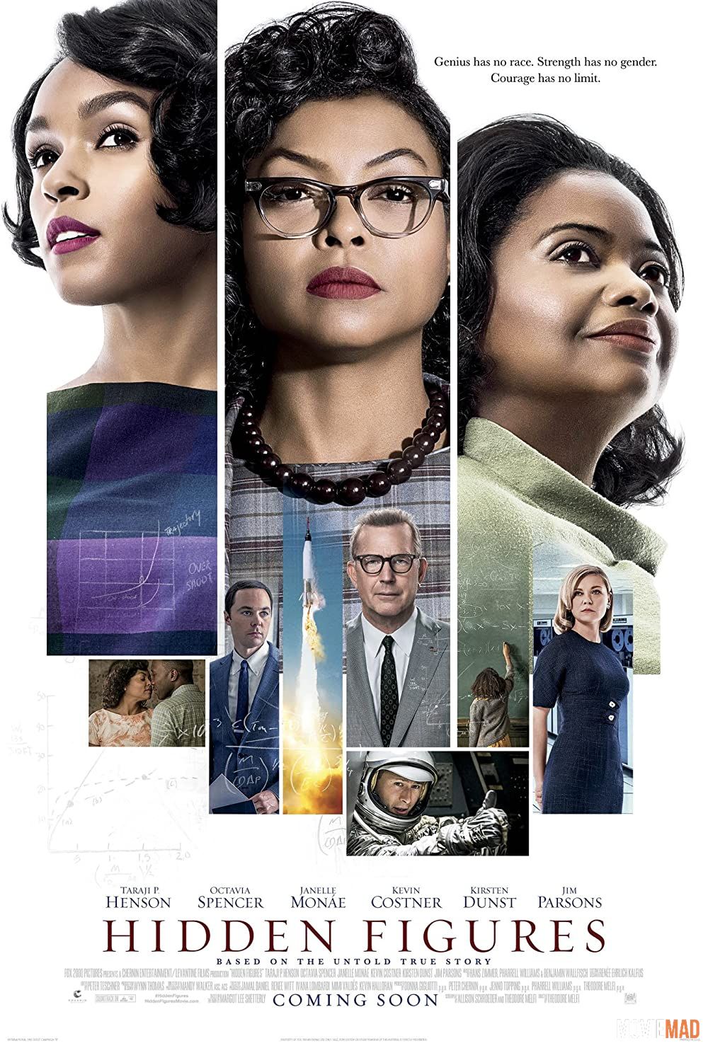 Hidden Figures 2016 Hindi Dubbed BluRay Full Movie 720p 480p