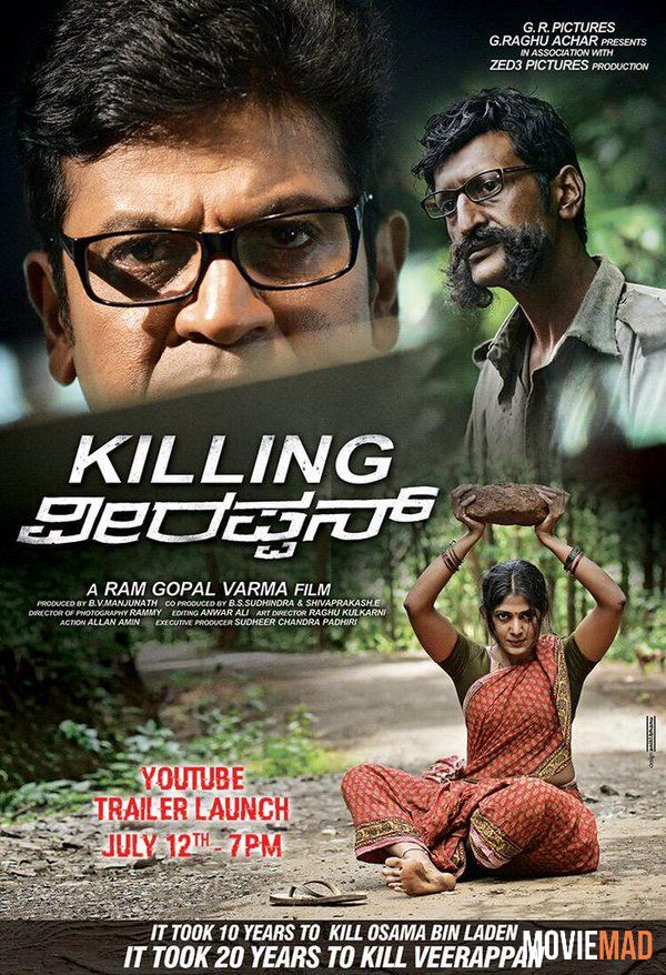 Killing Veerappan 2021 HDRip Hindi Dubbed Full Movie 720p 480p