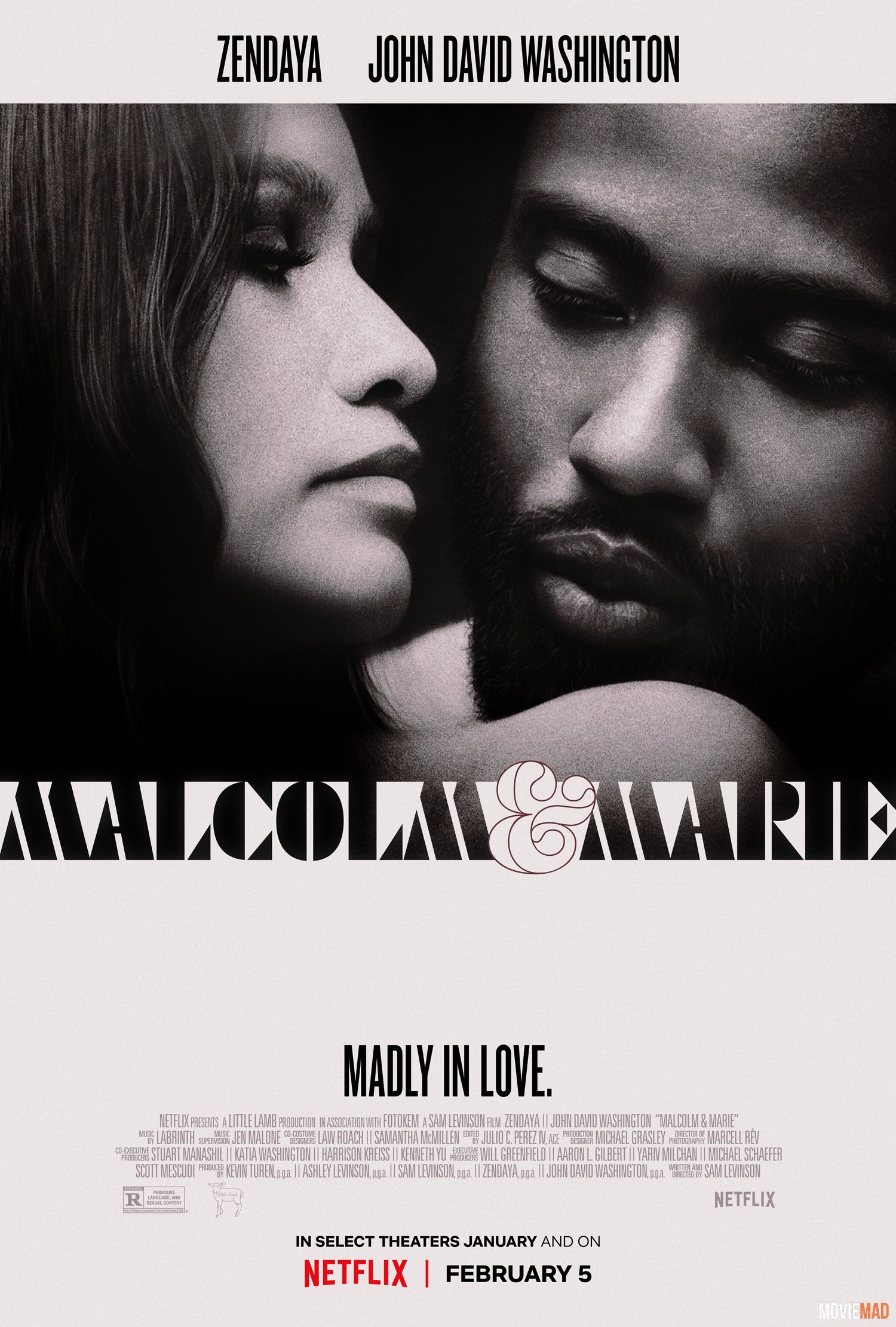 Malcolm and Marie 2021 English WEB DL Full Movie 720p 480p